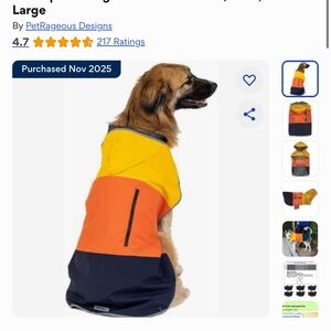 Eddie Bauer Pet Raincoat XXL